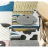 RugsX Kindervloerkleed-Tapijt Petit Zoo Dieren , Dierentuincreme / Grijskleuring 240X330 Cm