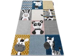 RugsX Kindervloerkleed-Tapijt Petit Zoo Dieren , Dierentuincreme / Grijskleuring 240X330 Cm