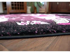 RugsX Kindervloerkleed-Tapijt Pilly 7818 Dora - Paars/Zwart 160X220 Cm