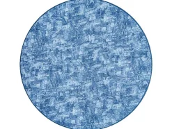 RugsX Tapijt Rond-Tapijt Rond Solid Blauw 70 Beton Cercle 150 Cm