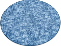 RugsX Tapijt Rond-Tapijt Rond Solid Blauw 70 Beton Cercle 150 Cm