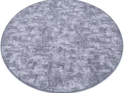 RugsX Tapijt Rond-Tapijt Rond Solid Grijskleuring 90 Beton Cercle 200 Cm