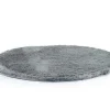OZAIA Woonkamertapijt-Tapijt Shaggy Glitter Zilver - Polyester - D120 Cm