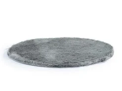 OZAIA Woonkamertapijt-Tapijt Shaggy Glitter Zilver - Polyester - D120 Cm