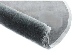 OZAIA Woonkamertapijt-Tapijt Shaggy Glitter Zilver - Polyester - D120 Cm