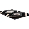 OZAIA Tapijt Hoogpolig-Tapijt Shaggy Met 3D-Effect Sablier - Polyester - 140 X 200 Cm - Grijs Zwart En Wit