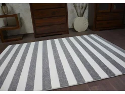 RugsX Groot Tapijt-Tapijt Sketch - F758 Grijs /Wit - Strepen 200X290 Cm