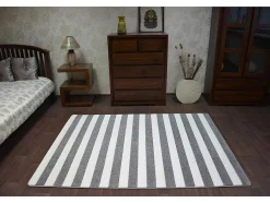 RugsX Groot Tapijt-Tapijt Sketch - F758 Grijs /Wit - Strepen 200X290 Cm