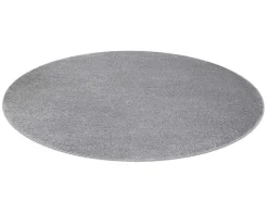RugsX Tapijt Rond-Tapijt Softy Cirkel Uniform, Enkele Kleur Grijs Cercle 200 Cm