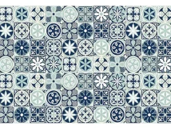 OZAIA Tapijt Van Vinyl-Tapijt Van Vinyl Met Cementtegeleffect - 120 X 180 Cm - Blauw - Rica