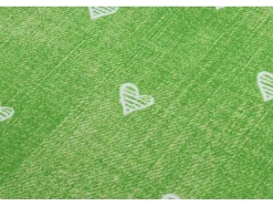 RugsX Kindervloerkleed-Tapijt Voor Kinderen Hearts Jeans Gewreven Harten, Kinderen - Groen 300X450 Cm