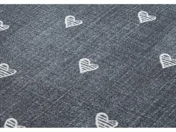 RugsX Kindervloerkleed-Tapijt Voor Kinderen Hearts Jeans, Gewreven Harten, Kinderen - Grijsk 100X150 Cm