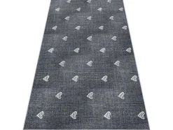 RugsX Kindervloerkleed-Tapijt Voor Kinderen Hearts Jeans, Gewreven Harten, Kinderen - Grijsk 100X150 Cm