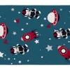 OZAIA Kindervloerkleed-Tapijt Voor Kinderen Met Astronautenmotieven - Glanzende Lurex-Afwerking - 120 X 170 Cm - Meerdere Kleuren - Astrono