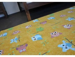 RugsX Kindervloerkleed-Tapijt Voor Kinderen Owls Geel Uilen 200X400 Cm
