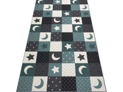 RugsX Kindervloerkleed-Tapijt Voor Kinderen Stars Sterren, Sterretje , Kinderen, Turkoois / 300X450 Cm