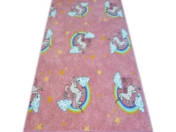 RugsX Kindervloerkleed-Tapijt Voor Kinderen Unicorn Rozekleuring Eenhoorn 250X350 Cm