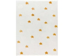 RugsX Kindervloerkleed-Tapijt Yoyo Gd75 Wit / Oranje - Sterren, Cirkels Voor Kinderen, Struct 200X290 Cm