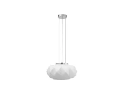 EPIKASA Hanglamp-Terra Hanglamp, Chroom, Wit, 38X38X110 Cm,