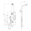 Shower & Design Douchekolom-Thermostatische Douchekolom Met Massagestralen, Ledverlichting En Bluetooth - L20 X H165 Cm - Zwart - Chakra V