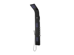 Shower & Design Douchekolom-Thermostatische Douchekolom Met Massagestralen, Ledverlichting En Bluetooth - L20 X H165 Cm - Zwart - Chakra V