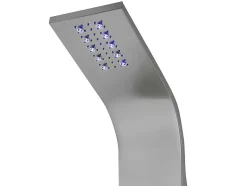 Shower & Design Douchekolom-Thermostatische Douchekolom Met Massagestralen, Ledverlichting En Bluetooth - L20 X H165 Cm - Zilverkleurig - Chakra V