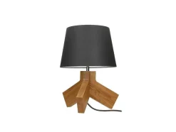 EPIKASA Lamp-Tilda Tafellamp, Eik, Chroom, Antraciet, 30X30X43,5 Cm,
