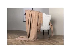 Venture Home Huistextiel-Tilly Plaid 170X130Cm Beige.