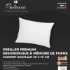 Palacio Hoofdkussen-Traagschuim Hoofdkussen 50 X 70 Cm - Perkaal Katoen - 91 Draden/Cm - 750 Gr - Wit - Auxence
