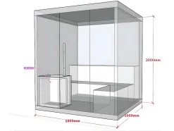 VOGUE SAUNA Finse Sauna-Traditionele Finse Sauna 4/5 Persoons Kolding - 180 X 160 X 200 Cm