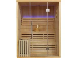 VOGUE SAUNA Finse Sauna-Traditionele Finse Sauna Sigtuna - 2 Tot 3 Plaatsen - L150 X L120 X H200 Cm - Met Led Verlichting