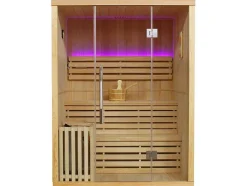 VOGUE SAUNA Finse Sauna-Traditionele Finse Sauna Sigtuna - 2 Tot 3 Plaatsen - L150 X L120 X H200 Cm - Met Led Verlichting