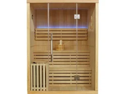 VOGUE SAUNA Finse Sauna-Traditionele Finse Sauna Sigtuna - 2 Tot 3 Plaatsen - L150 X L120 X H200 Cm - Met Led Verlichting