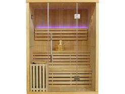 VOGUE SAUNA Finse Sauna-Traditionele Finse Sauna Sigtuna - 2 Tot 3 Plaatsen - L150 X L120 X H200 Cm - Met Led Verlichting
