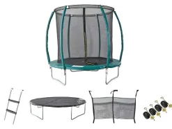 Vente-unique Spel Voor Buiten-Trampoline Met Binnenbeschermingsnet, Ladder, Hoes En Verankeringsset - D.305 Cm - Wallaby