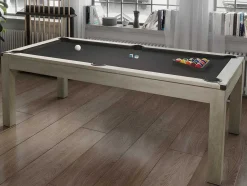 Vente-unique Spel Voor Binnen-Transformeerbare Tafel Biljart & Pingpong - Licht Naturelkleurig - L182 X B102 X H80 Cm - Henk