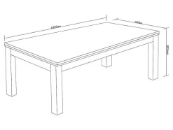 Vente-unique Spel Voor Binnen-Transformeerbare Tafel Biljart & Pingpong - Licht Naturelkleurig - L182 X B102 X H80 Cm - Henk
