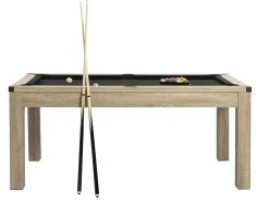 Vente-unique Spel Voor Binnen-Transformeerbare Tafel Biljart & Pingpong - Licht Naturelkleurig - L182 X B102 X H80 Cm - Henk
