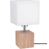 EPIKASA Lamp-Trongo Tafellamp, Eik, Wit, Antraciet, 15X15X31 Cm,