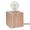 EPIKASA Lamp-Trongo Tafellamp, Eiken, Antraciet, 10X10X10 Cm,