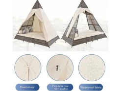 ModernLuxe Ligstoel-Tuinbed - Rotan Tent Voor 2 Personen - Met Gordijn En Kussens - Grijs