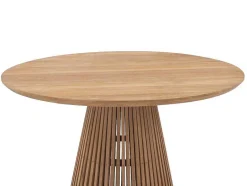 MYLIA Eettafel-Tuineettafel Van Teakhout D120 Cm - Licht Naturel - Triani