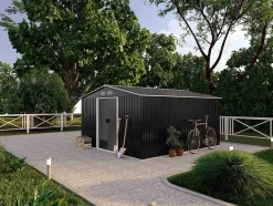 EXPERTLAND Tuinhuis-Tuinhuis Van Grijs Gegalvaniseerd Staal Manso - 12,5M