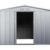 EXPERTLAND Tuinhuis-Tuinhuisje Van Gegalvaniseerd Staal - Grijs - Linus - 7,82M