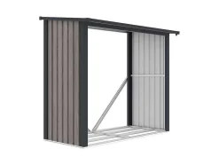 EXPERTLAND Tuinhuis-Tuinhuisje Van Verzinkt Staal Met Houteffect 1,98 M3 - 2 Kub - B182 X D89 X H156 Cm - Birwood