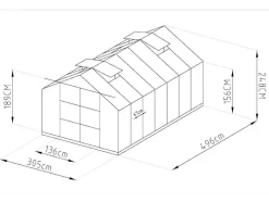 EXPERTLAND Tuinkas-Tuinkas Van Polycarbonaat 15 M Oxalis Met Basis
