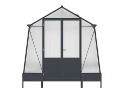 EXPERTLAND Tuinkas-Tuinkas Van Polycarbonaat 9,1 M Met Grondplaat- Antraciet - Asarina