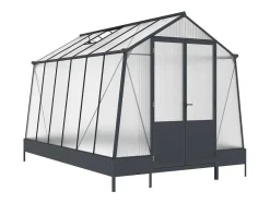 EXPERTLAND Tuinkas-Tuinkas Van Polycarbonaat 9,1 M Met Grondplaat- Antraciet - Asarina