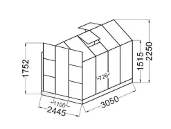 EXPERTLAND Tuinkas-Tuinkas Van Polycarbonaat Van 7,5 M Greenea Ii