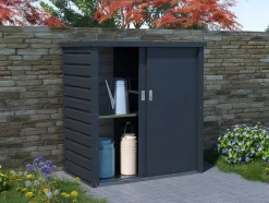 Vente-unique Tuinopslag-Tuinkast Van Gegalvaniseerd Staal Reivax - Grijs - 1,31 M3 - L125 X B80 X H131 Cm